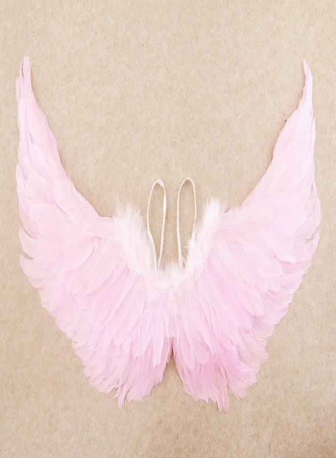 Nishine 26x14 inch Angel Feather Wing Halo and Wand Costume Set Cosplay Halloween Party Favor (Pink) - Image 4